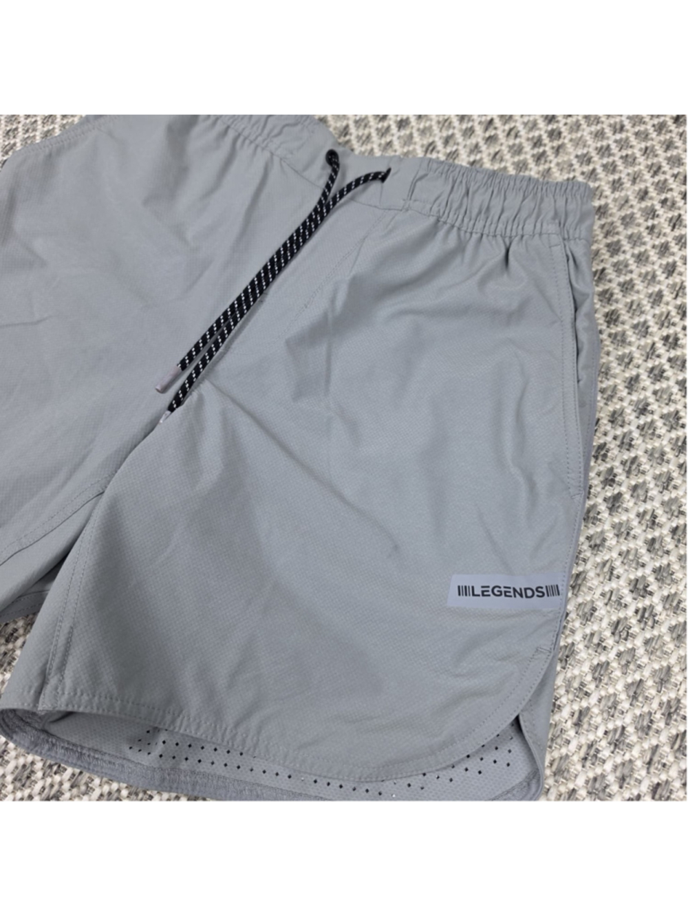 Legends Mens Gray Lined Athletic Shorts Size Small Running Training Gym - Picture 3 of 10